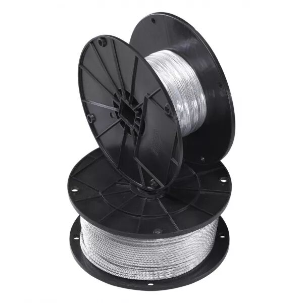 C�ble de suspension acier galvanis� diam�tre 4,75 mm, r�sistance 300 Kg, L 76m (861315)
