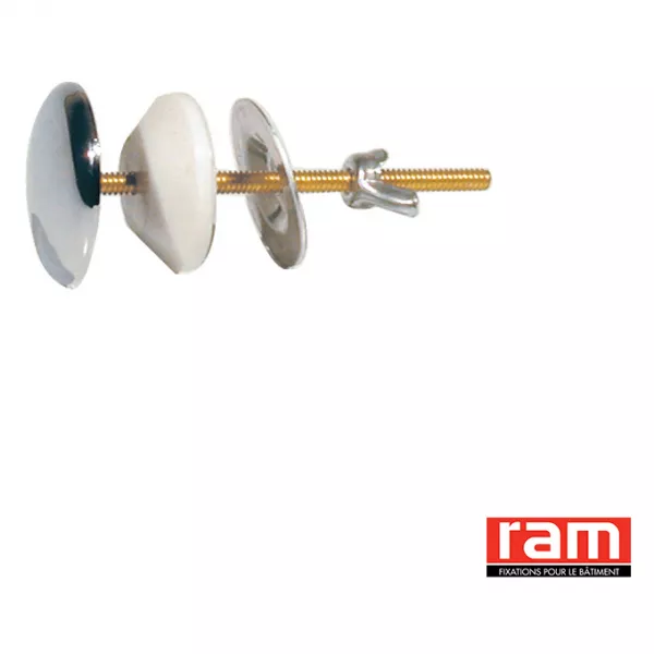 CACHE TROU LAVABO LAITON CROME (135800)