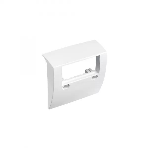 Cadre 45mmx45mm - 2 postes - Pour plinthe Keva 125mmx20mm - PVC Blanc Artic