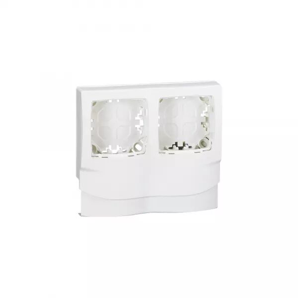 CADRE APPAREILLAGE SAILLIE 2 POSTES POUR MOULURES DLPLUS �PAISSEUR 20MM - BLANC