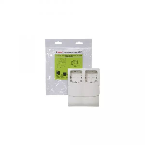 CADRE DOUBLE POUR APPAREILLAGE APPARENT - POUR PLINTHE 80X20MM