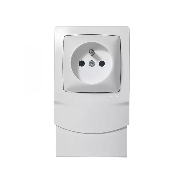 CADRE SAILLIE 1 POSTE AVEC PRISE DE COURANT POUR MOULURE 12,5MM