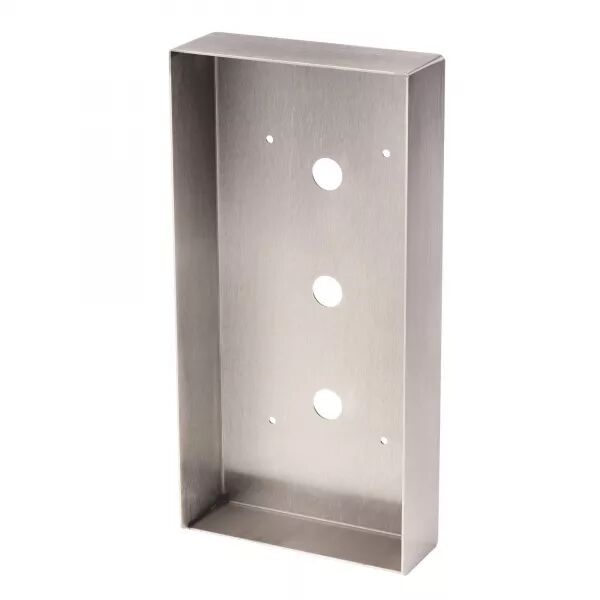 CADRE SAILLIE INOX AVEC VISI�RE POUR PLATINE VID�O 1 BOUTON D\'APPEL JPDVFL
