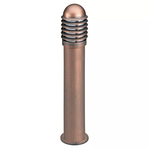 CALEO 1 - Borne Ext. IP44 IK07, cuivr�, E27 100W max, Lpe non incl., haut.73cm (1706)