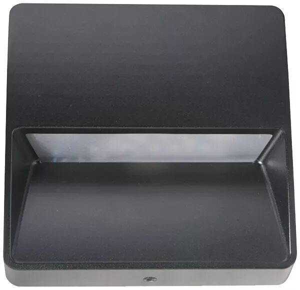 CANTOR - APPLIQUE MUR EXT. IP65 IK06, CARR�, NOIR, LED INT�G. 10,6W 4000K 390LM