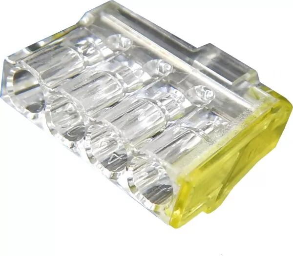 CAPRI - 100 Bornes de connexion SLIM 4 entr�es pour fils rigides 0,5 � 2,5mm2 24A-450V (CAP307104)