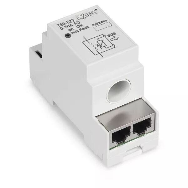 Capteur de courant 0-50A AC - Modbus RS485- 2x RJ45 ALIM 24VDC789-622