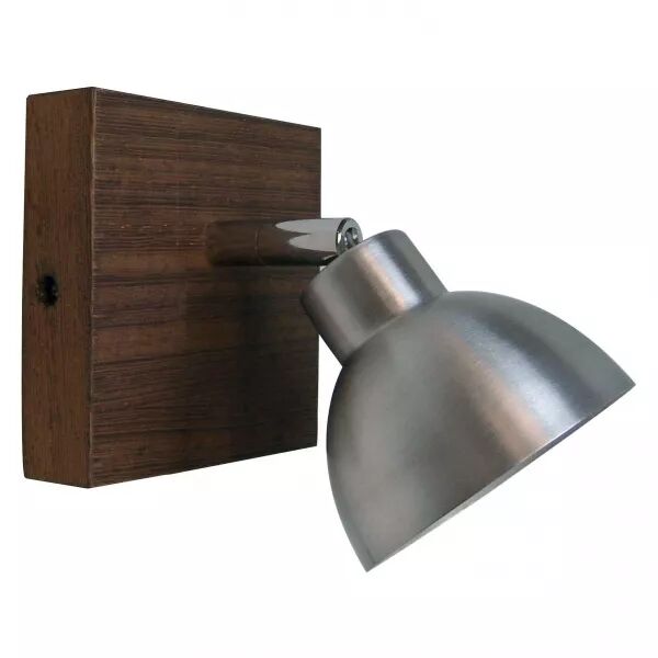 CASA - Spot sur pat�re GU10 60W max., orientable, alu/bois, Lpe non incl. (0378)