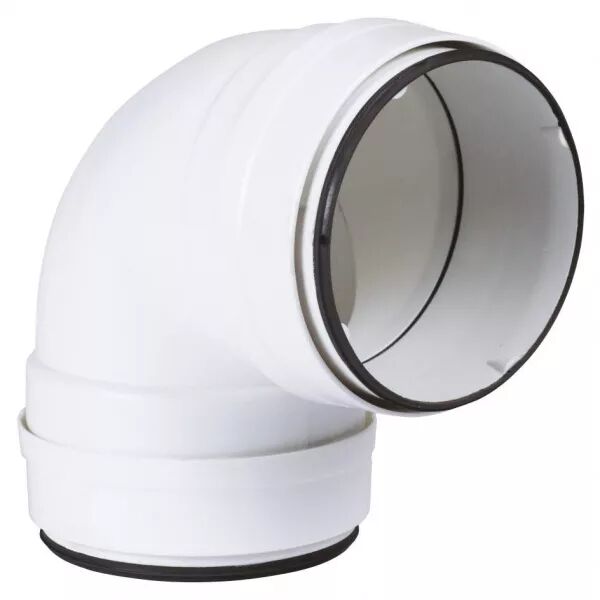 Cc 125 j - coude circulaire pvc diam�tre 125 avec joint (460063)