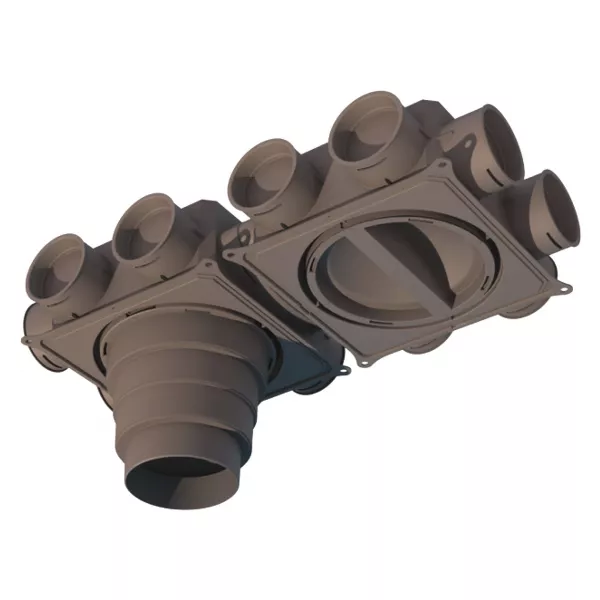 Cdp 12x75h - caisson de distribution plat 12 piquages pour reseaux clip & go (464068)