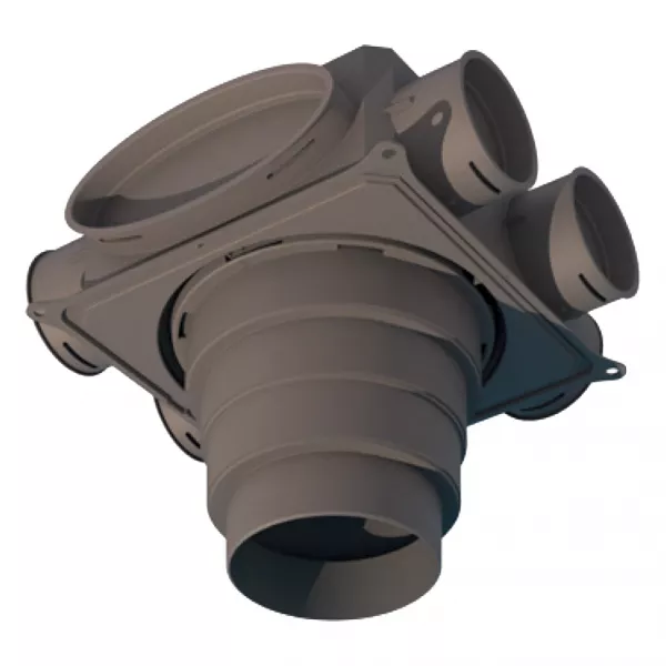 Cdp 6x75 - caisson de distribution plat 6 piquages pour reseaux clip & go (464063)