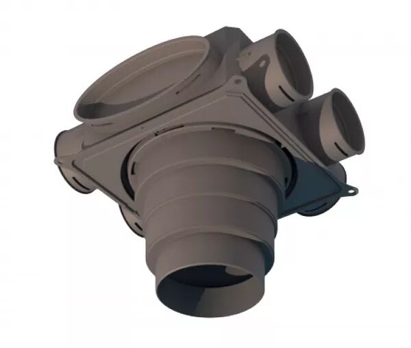 CDP 6X75 - CAISSON DE DISTRIBUTION PLAT 6 PIQUAGES POUR RESEAUX CLIP & GO