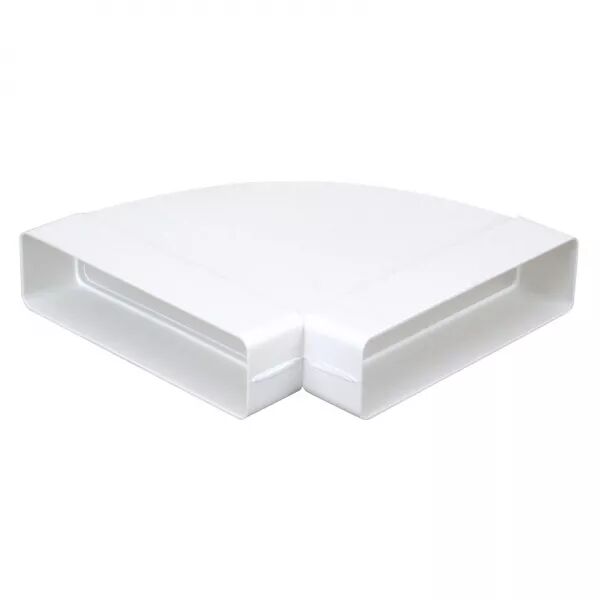 Ch 55 x 110 - coude horizontal 90� rectangulaire plastique rigide section 55x110 (460003)