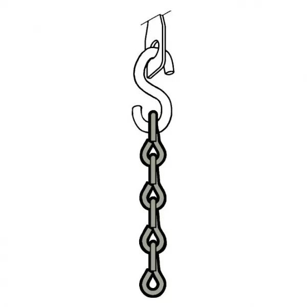 Cha�ne acier zingu� double torsion, diam�tre 1,6 mm, long. 25 m. (864019)