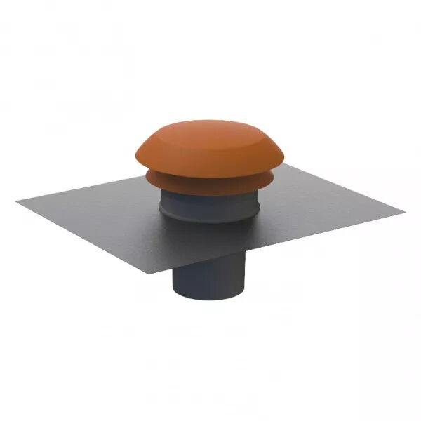 Chapeau de toiture CPR - Diam�tre 125mm - Rouge Tuile (422563)