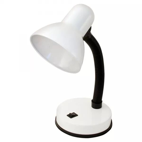 CHARLESTON: Lampe de bureau avec culot E27, blanc