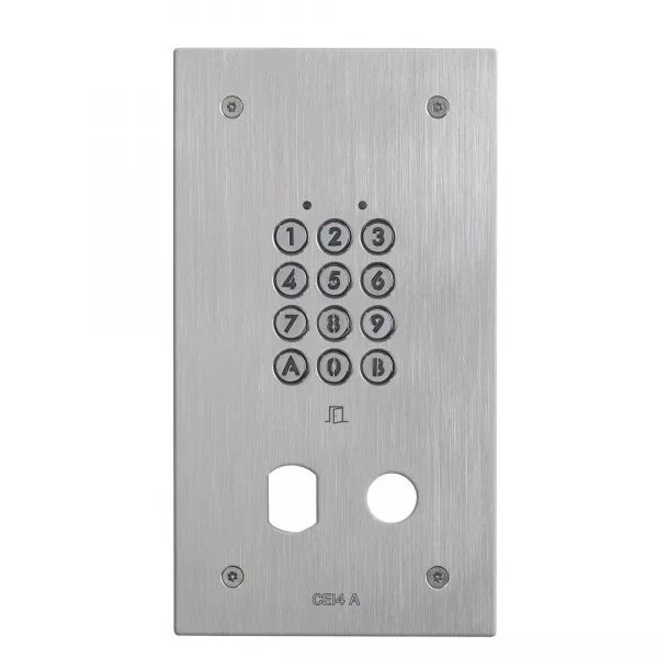 CLAVIER ENCASTR� INOX 100 CODES / 2 RELAIS AVEC PER�AGE � 25 MM ET � 19 MM