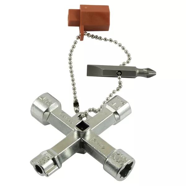 Cl� universelle 10 empreintes pour armoires �lectriques ou de chantier (394029)