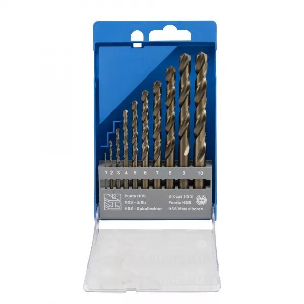 COFFRET 10 FORETS HSS COBALT, 1-10 MM.