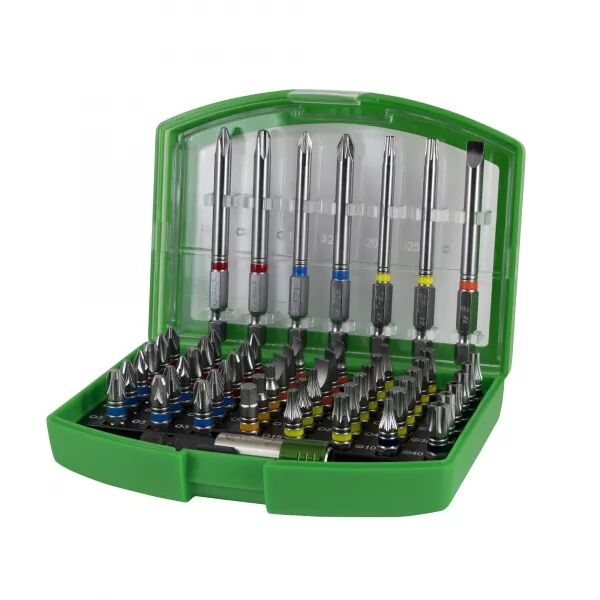 COFFRET 48 EMBOUTS DE 25 MM ASSORTIS, 7 EMBOUTS DE 75MM ASSORTIS, PORTE EMBOUTS
