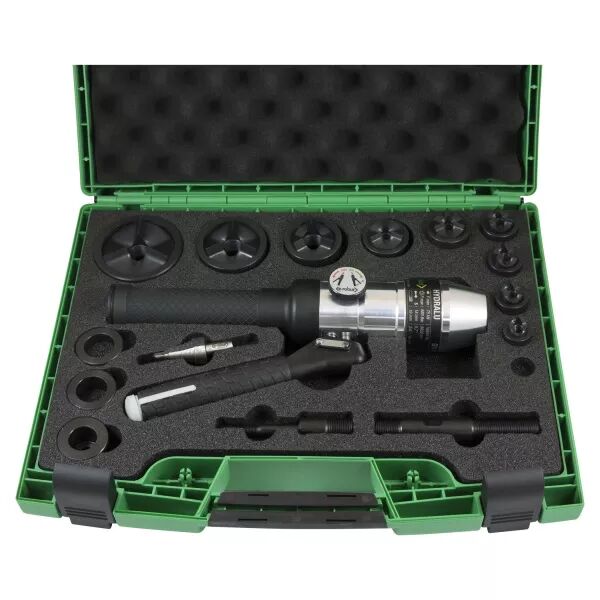 Coffret 7 poin�ons et matrices e-vo3+, ISO 16� 63, avec appareil hydraulique (016172)