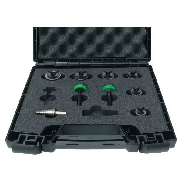 Coffret 9 poin�ons et matrices e-vo3+, PE 9 � 48 sans 42, avec axes et Polydiam. (016147)