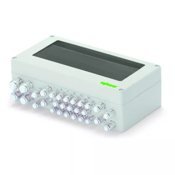 Coffret aluminium IP65 320x160x100mm avec PE et bouchons 4xM20, 8xM16, 17M12850-827/002-000