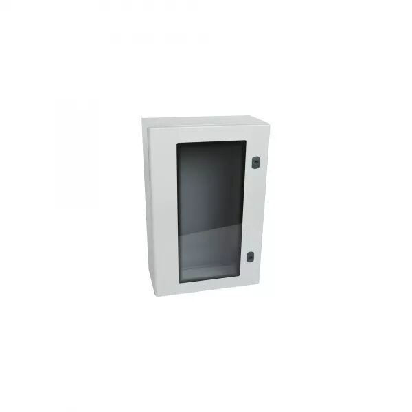COFFRET ATLANTIC M�TAL IP66 IK10 RAL7035 - PORTE VITR�E 600X400X200MM ET PLAQUE