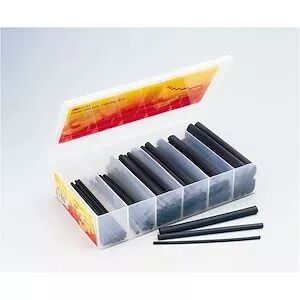 Coffret de 104 gaines thermo GTI Noir r�treint 2:1 en manchons de 15cm (85776)