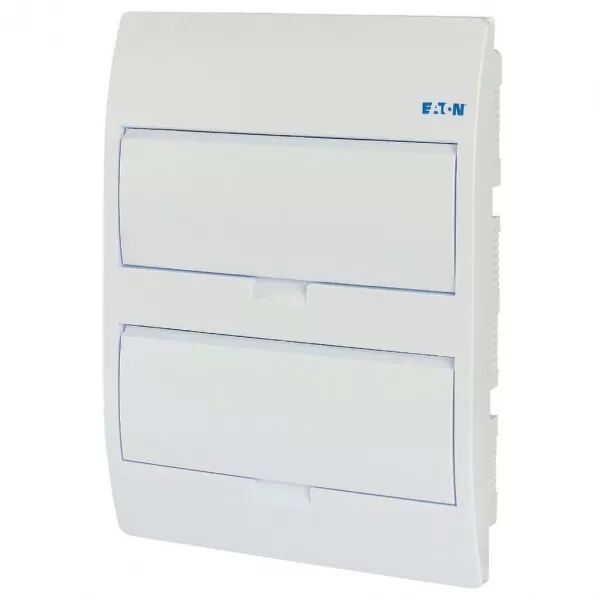 Coffret encastr� IP40, 2 rang�es, 24 mod, porte blanche (281710)