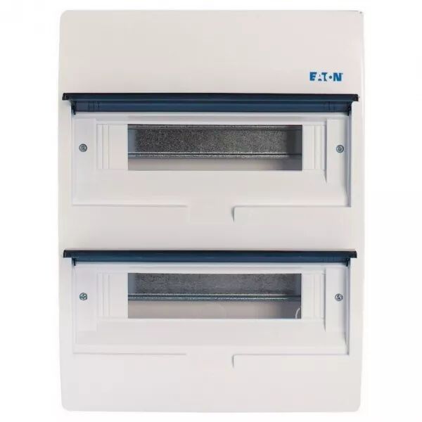 Coffret encastr� IP40, 2 rang�es, 24 mod, porte transparente (280356)