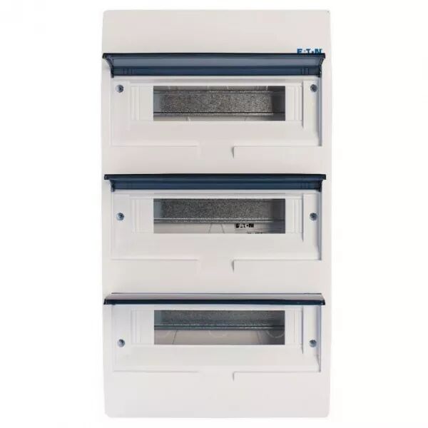 Coffret encastr� IP40, 3 rang�es, 36 mod, porte transparente (284641)
