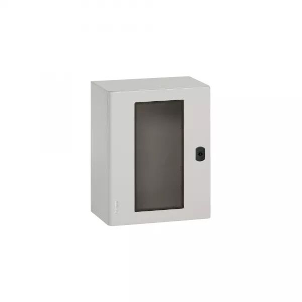 COFFRET METAL ATLANTIC VERSION VERTICAL 1 PORTE VITR�E 500X400X200MM ET PLAQUE