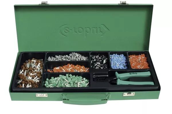 COFFRET PINCE � SERTIR LES EMBOUTS DE C�BLAGES 0,75-10,0MM� ET 1400 EMBOUTS