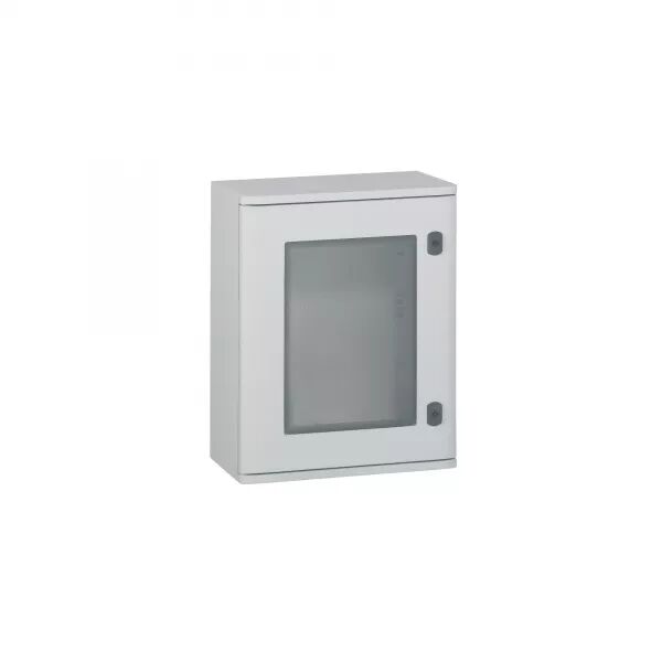 COFFRET POLYESTER MARINA IP66 IK10AVEC PORTE VITR�E - 400X300X206MM - RAL7035