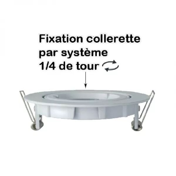 COLLERETTE 1/4 DE TOUR SUPPORT DE SPOT DIAM 93MM BLC ORIENT