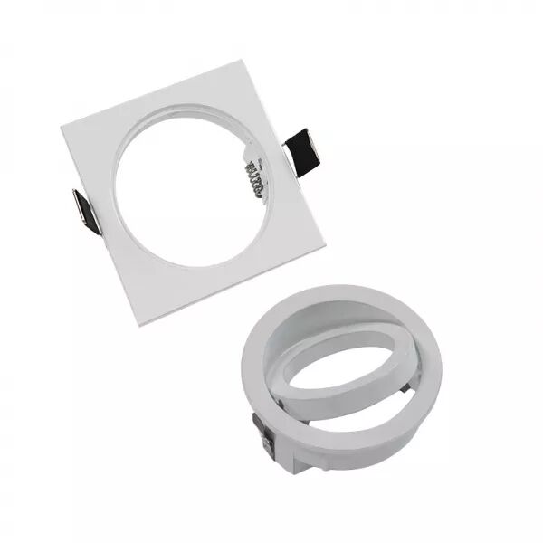 COLLERETTE CARRE DECLIPS SUPPORT DE SPOT 88 X 88MM BLC ORIENT