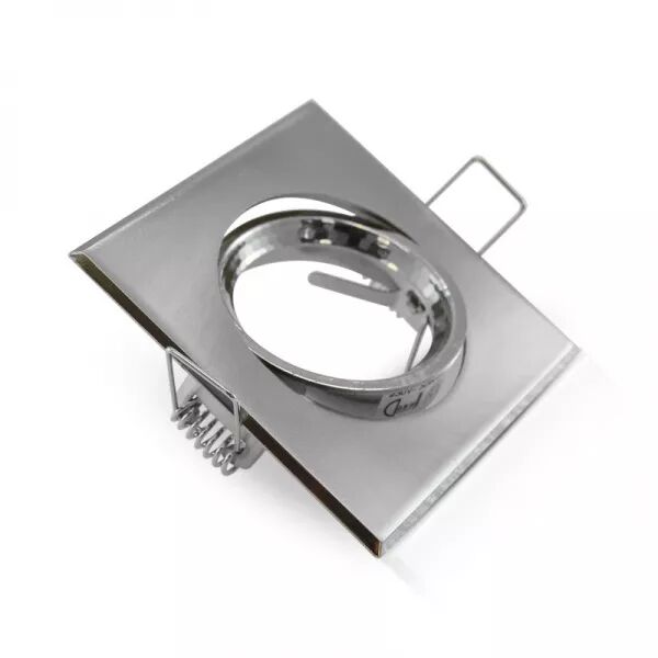 COLLERETTE CARRE SUPPORT DE SPOT 84 X 84MM ARGENT ORIENT