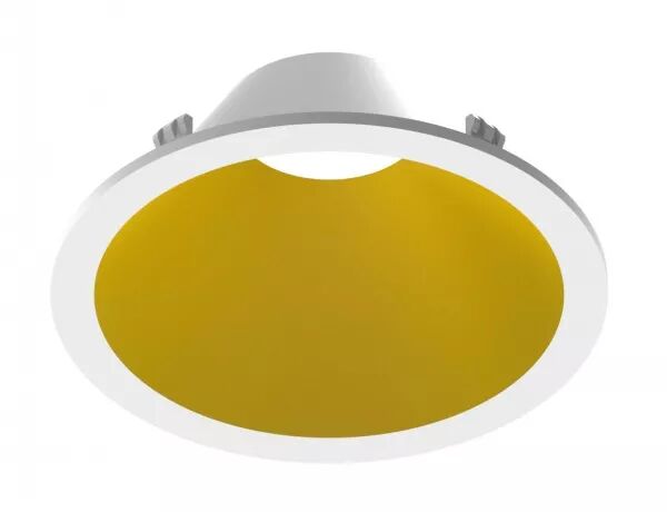 COLLERETTE M�TAL AIMANT�E POUR ENCASTR� EF4, RONDE, COULEUR : BLANC/DOR�