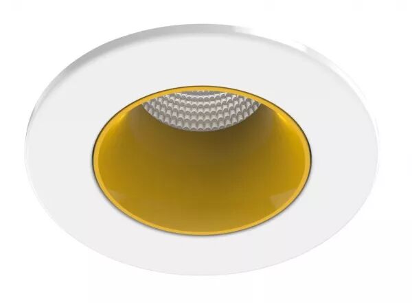 COLLERETTE M�TAL POUR ENCASTR� EF8, RONDE, COULEUR : BLANC/DOR�