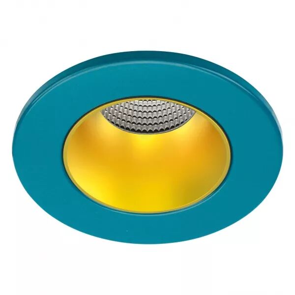 Collerette pour encastr� EF8 - couleur bleu paon / int. noir - fixation aimant�e (11034)