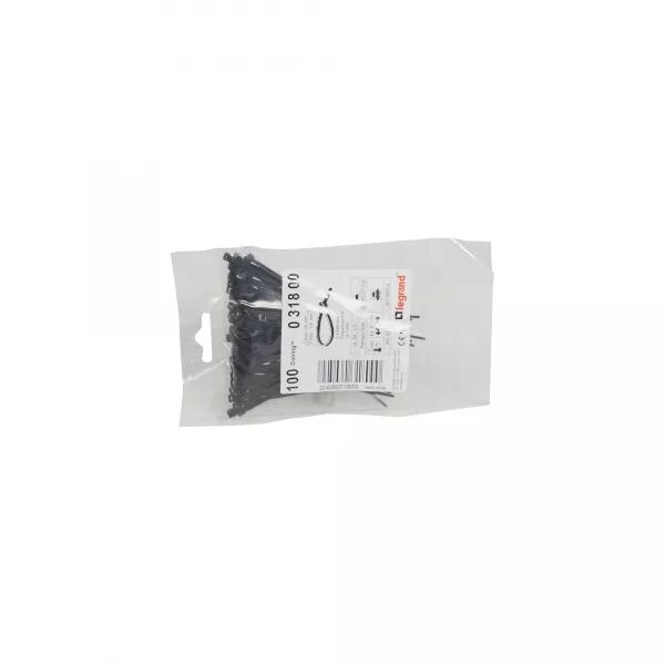 COLLIER COLRING LARGEUR 2,4MM LONGUEUR 95MM - SACHET DE 100 - NOIR
