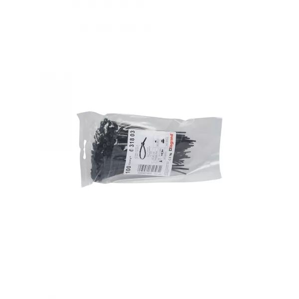 COLLIER COLRING LARGEUR 3,5MM LONGUEUR 140MM - SACHET DE 100 - NOIR