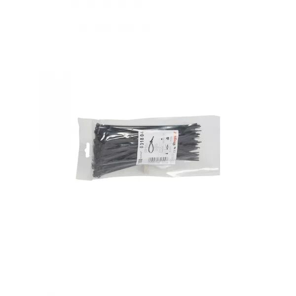 COLLIER COLRING LARGEUR 3,5MM LONGUEUR 180MM - SACHET DE 100 - NOIR