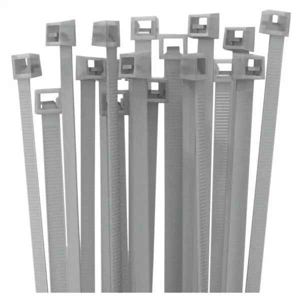 Collier de frettage polyamide 6.6 blanc, 2,5x100 mm, sachet de 100 (236004)