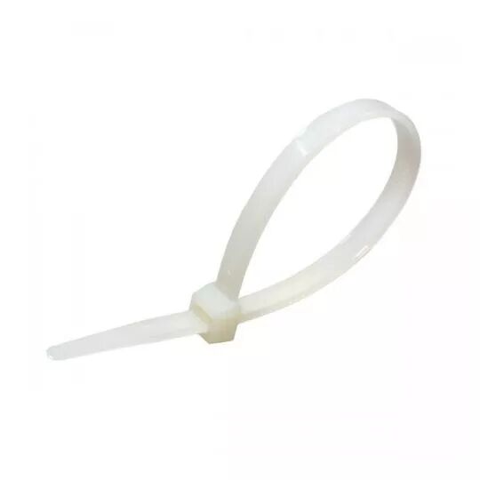 Colliers de fixation en nylon. Blancs.   4,8x200 - 100pces