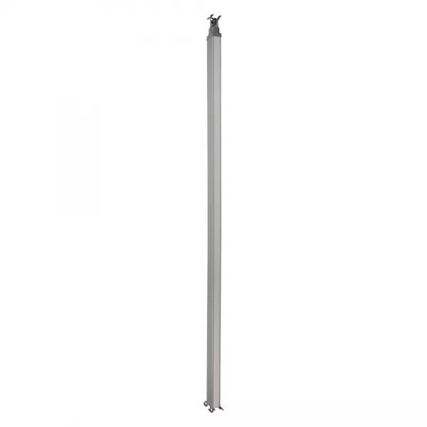 Colonne 1 compartiment LOGIX 3,92m alu avec couvercles PVC blanc