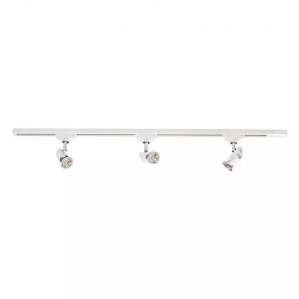 COMETE - Rail 1 all.029 + 3 spots GU10 blanc, a/lpes LED 4W 3000K 500lm incl (0326)