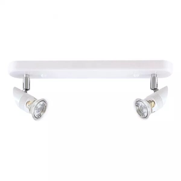 COMETE B2 - Plaf./Appl.Mur 2 spots GU10, blanc, a/lpes LED 4W 3000K 500lm incl (0441)