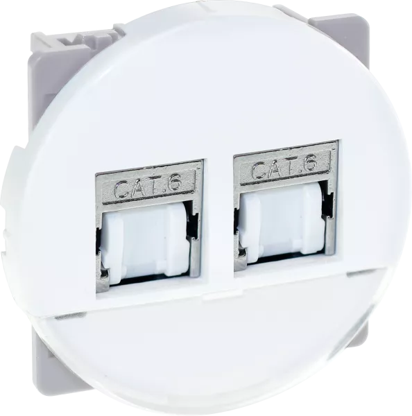 COMETE Double Prise RJ45 Multim�dia STP Cat.6 Grade 3 BLC (61173)